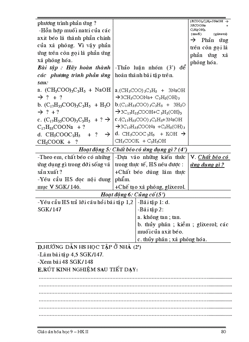 image for page Giáo án hóa học 9 HKII