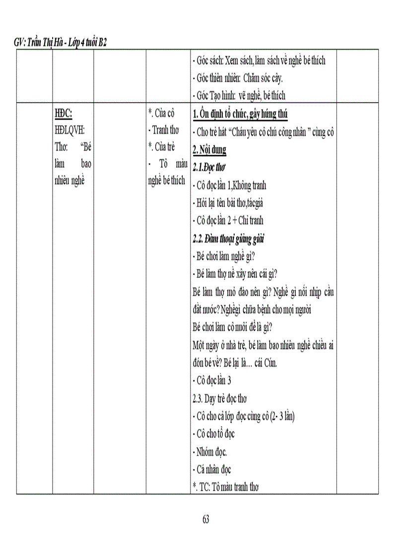 image for page Giáo an hoạt động học