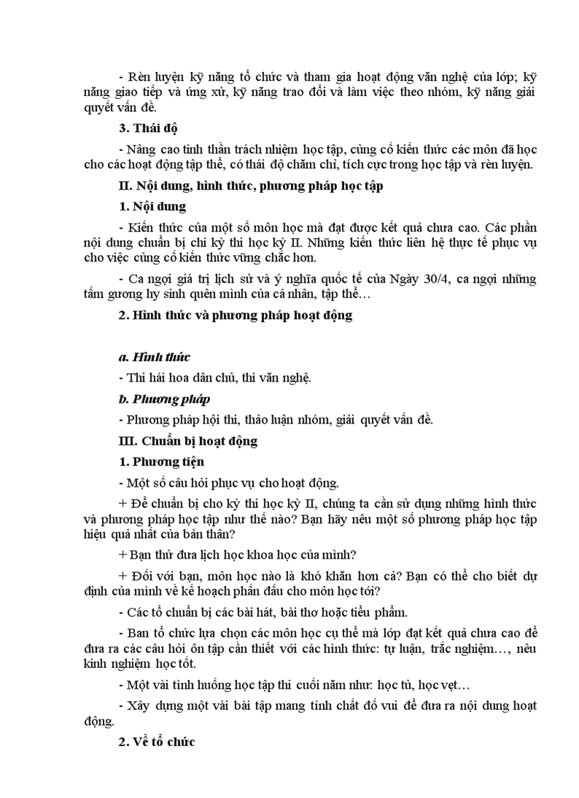 image for page Giáo án Hoạt động ngoài giờ lên lớp