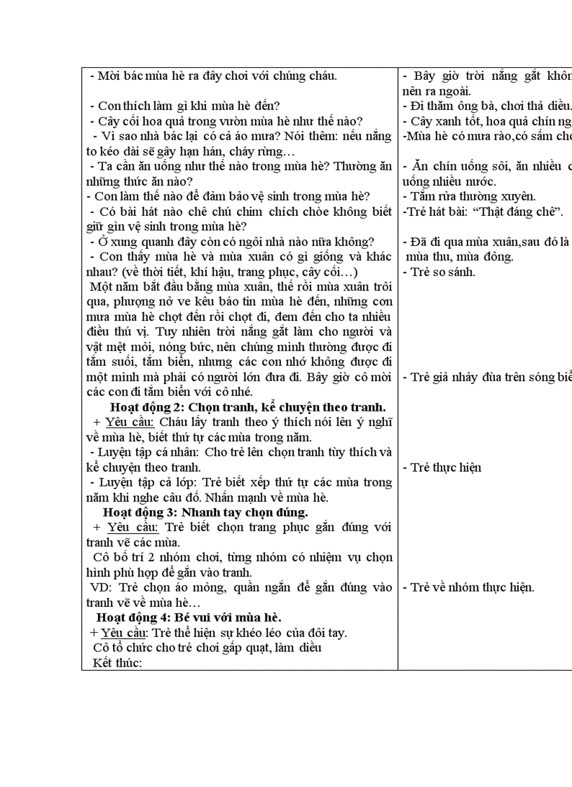 image for page Giáo án khám phá mùa hè