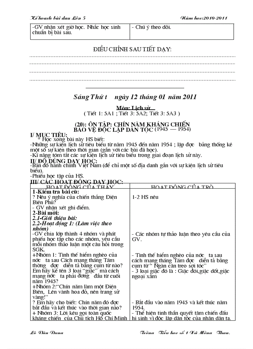 image for page Giao an khoa su dia lop 5