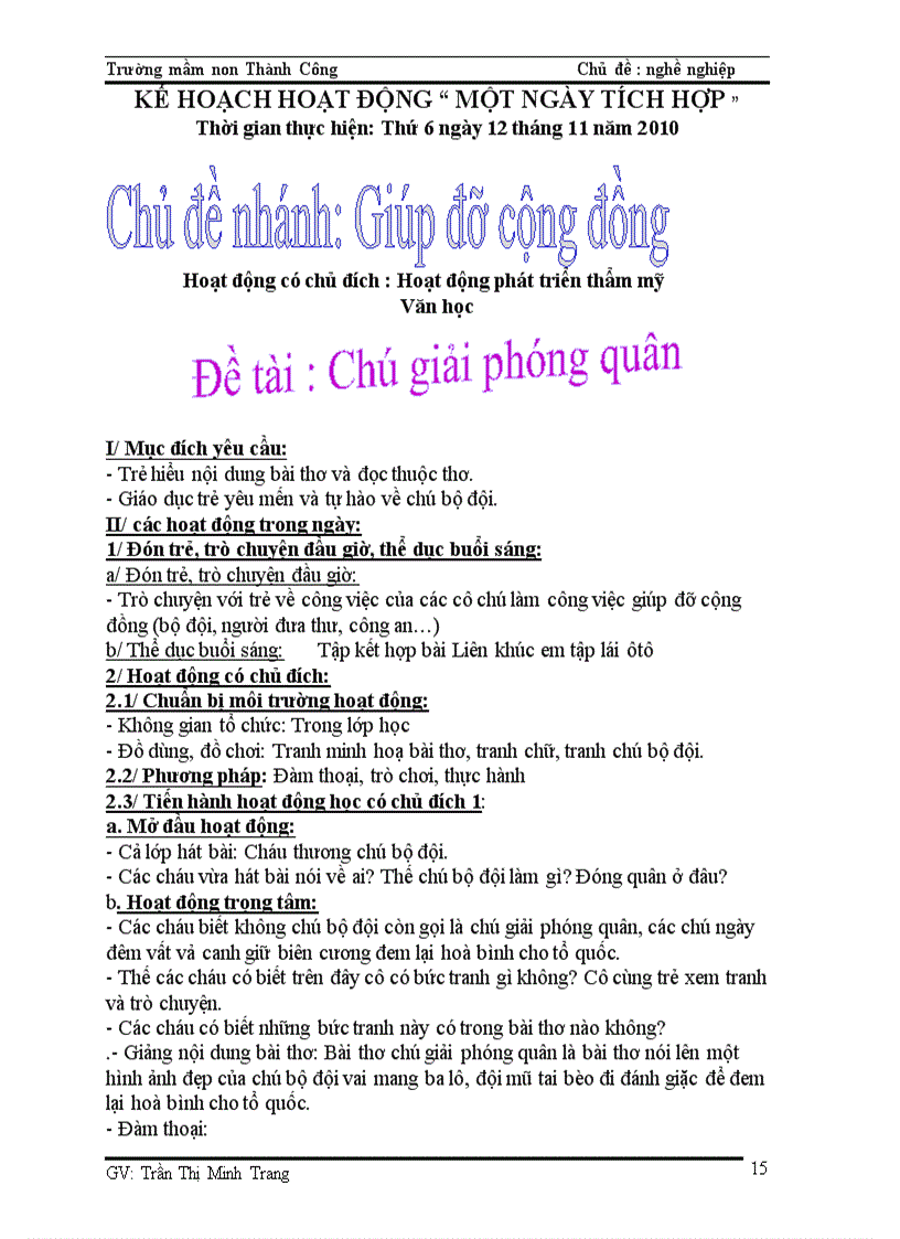 image for page Giáo án khối chồi các chủ đề