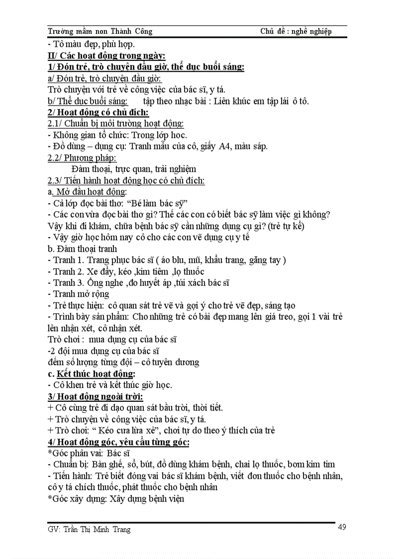 image for page Giáo án khối chồi các chủ đề