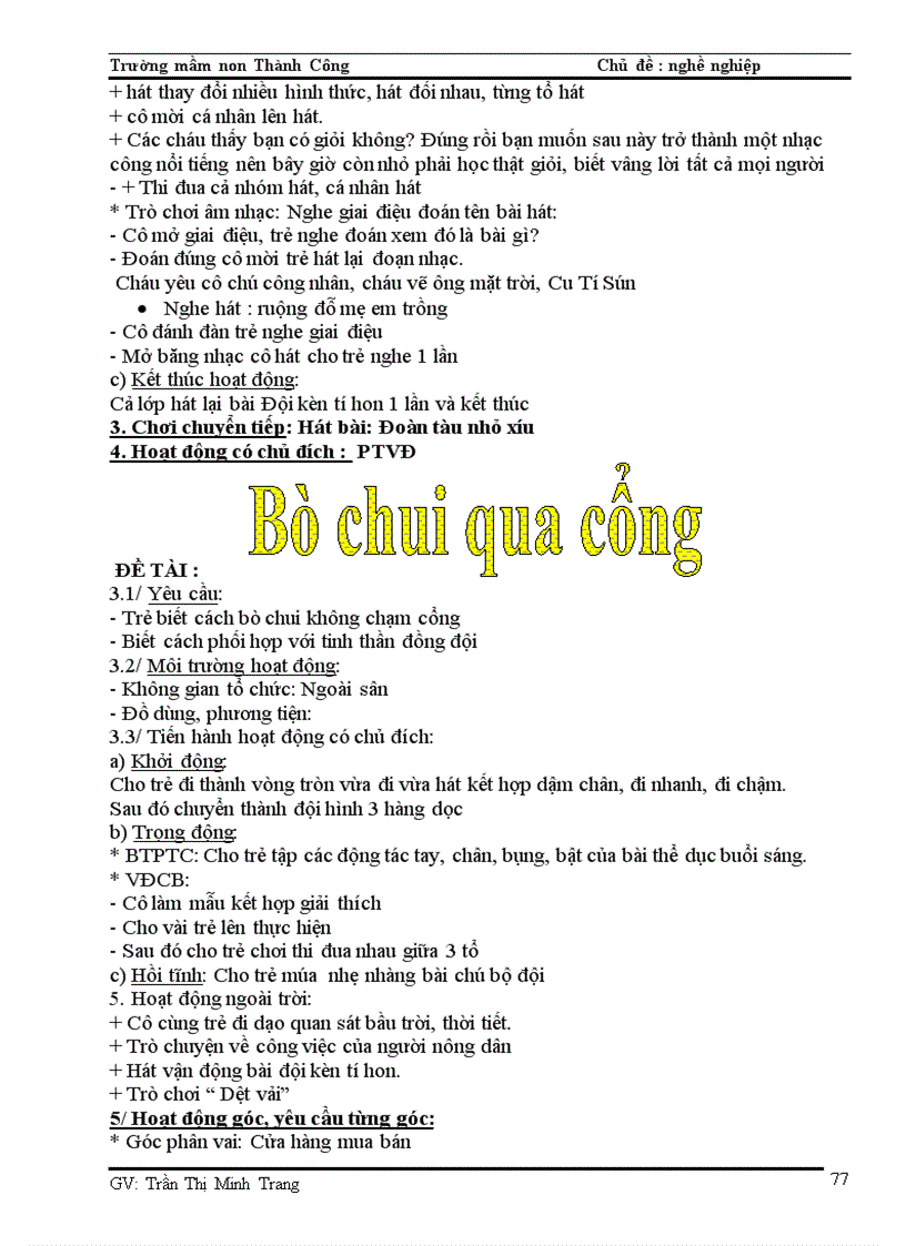 image for page Giáo án khối chồi các chủ đề