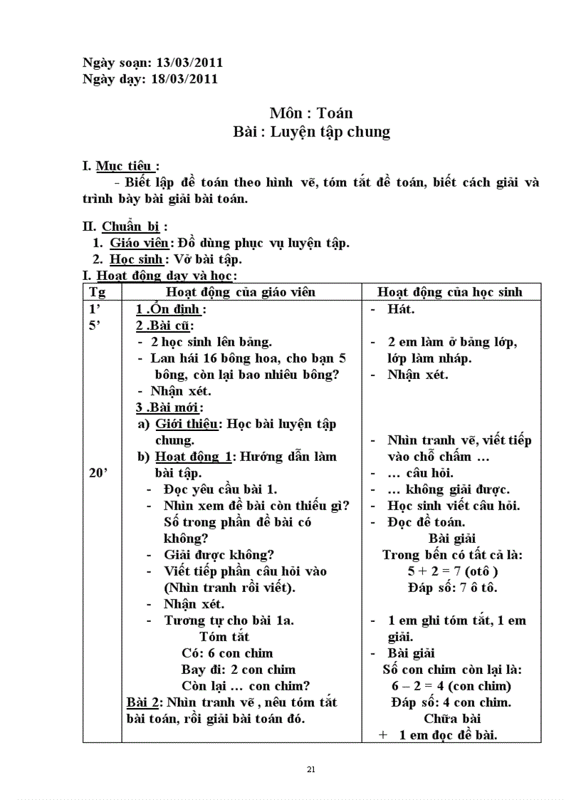 image for page Giao an lop 1 tuan 28