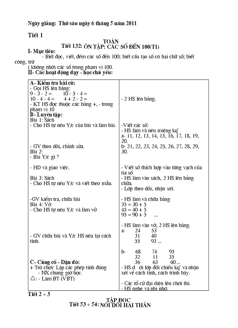 image for page Giao an lop 1c2 tuan 33
