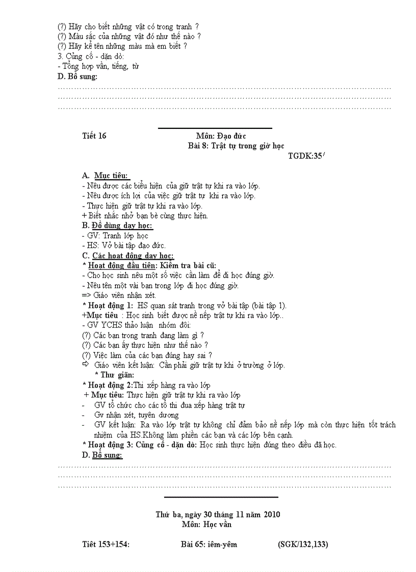 image for page Giáo án lớp 1 Tuần 16