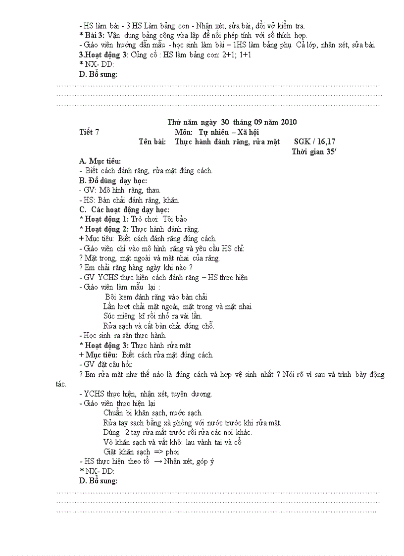 image for page Giáo án lớp 1 Tuần 7