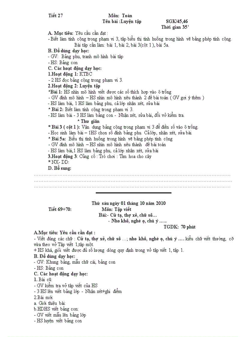 image for page Giáo án lớp 1 Tuần 7