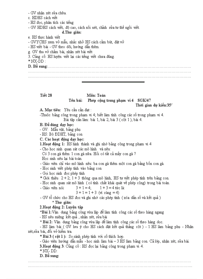 image for page Giáo án lớp 1 Tuần 7