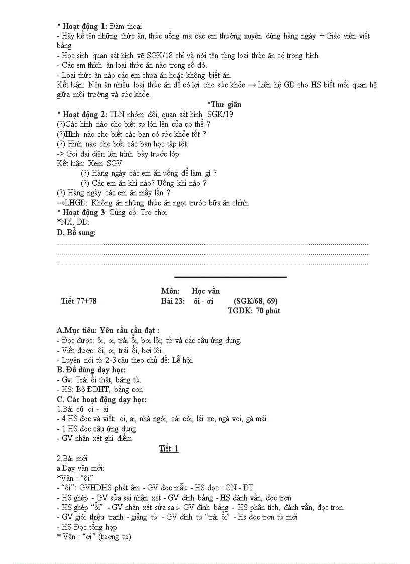 image for page Giáo án lớp 1 Tuần 8