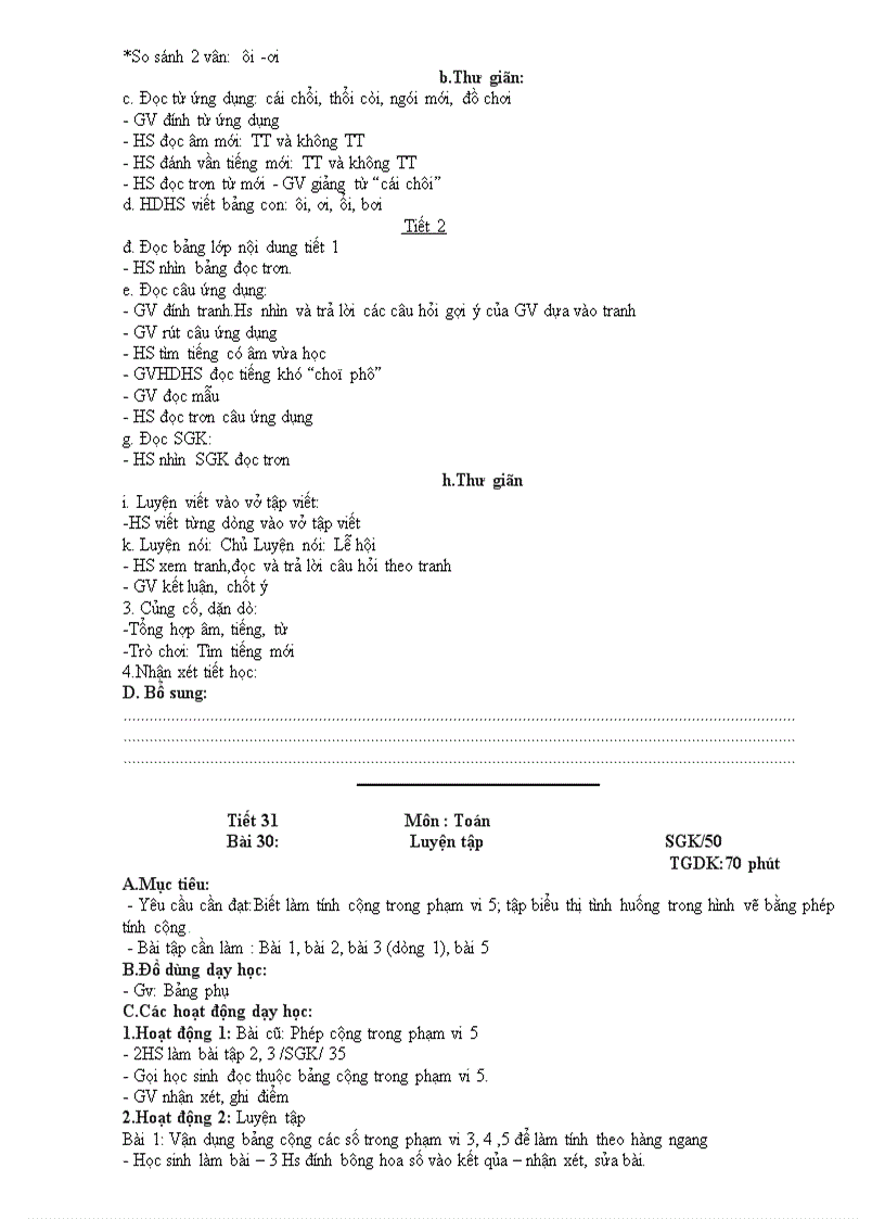 image for page Giáo án lớp 1 Tuần 8