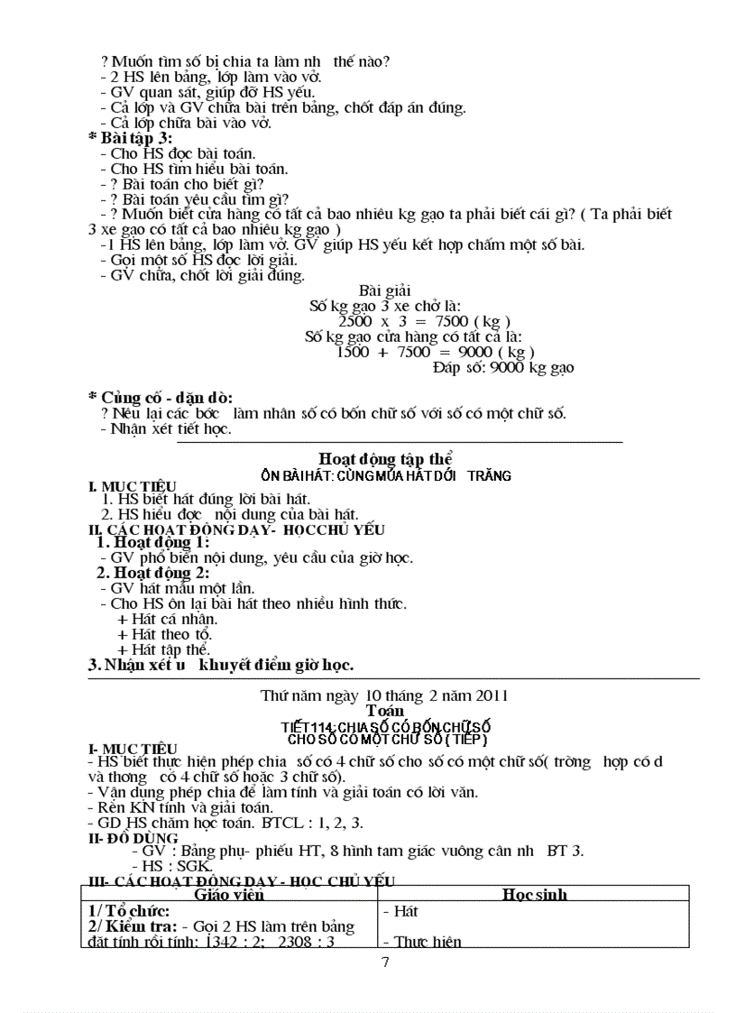 image for page Giáo án lớp 3 chọn TUẦN 23