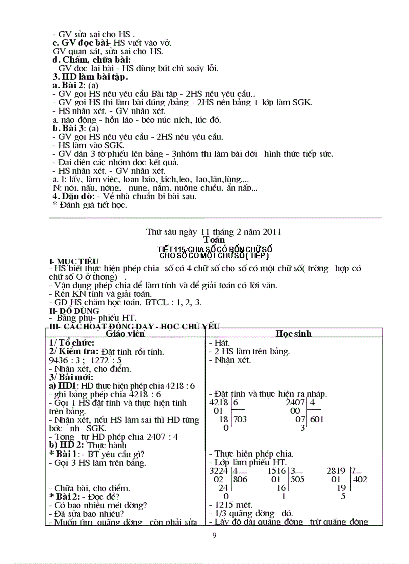 image for page Giáo án lớp 3 chọn TUẦN 23