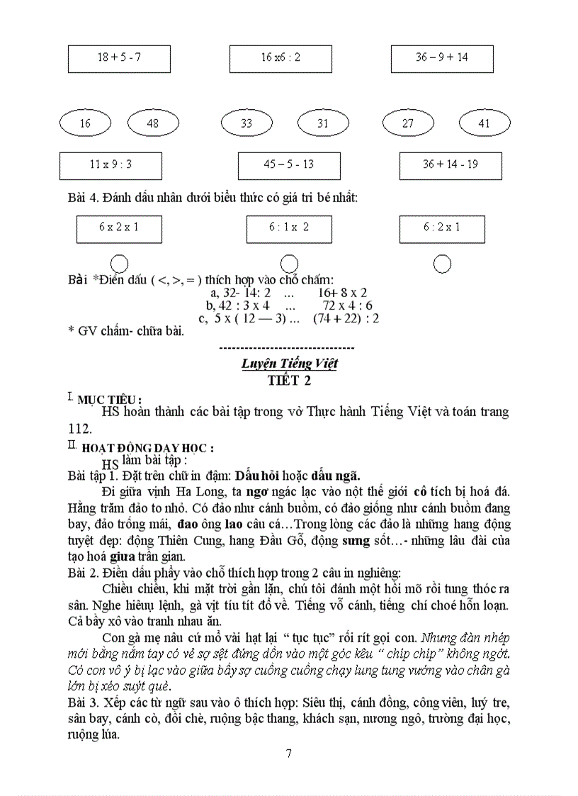 image for page Giáo án lớp 3 tuần 16