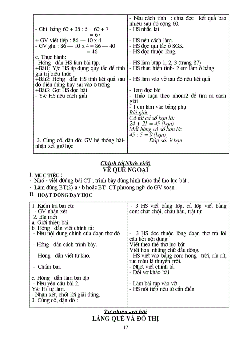 image for page Giáo án lớp 3 tuần 16