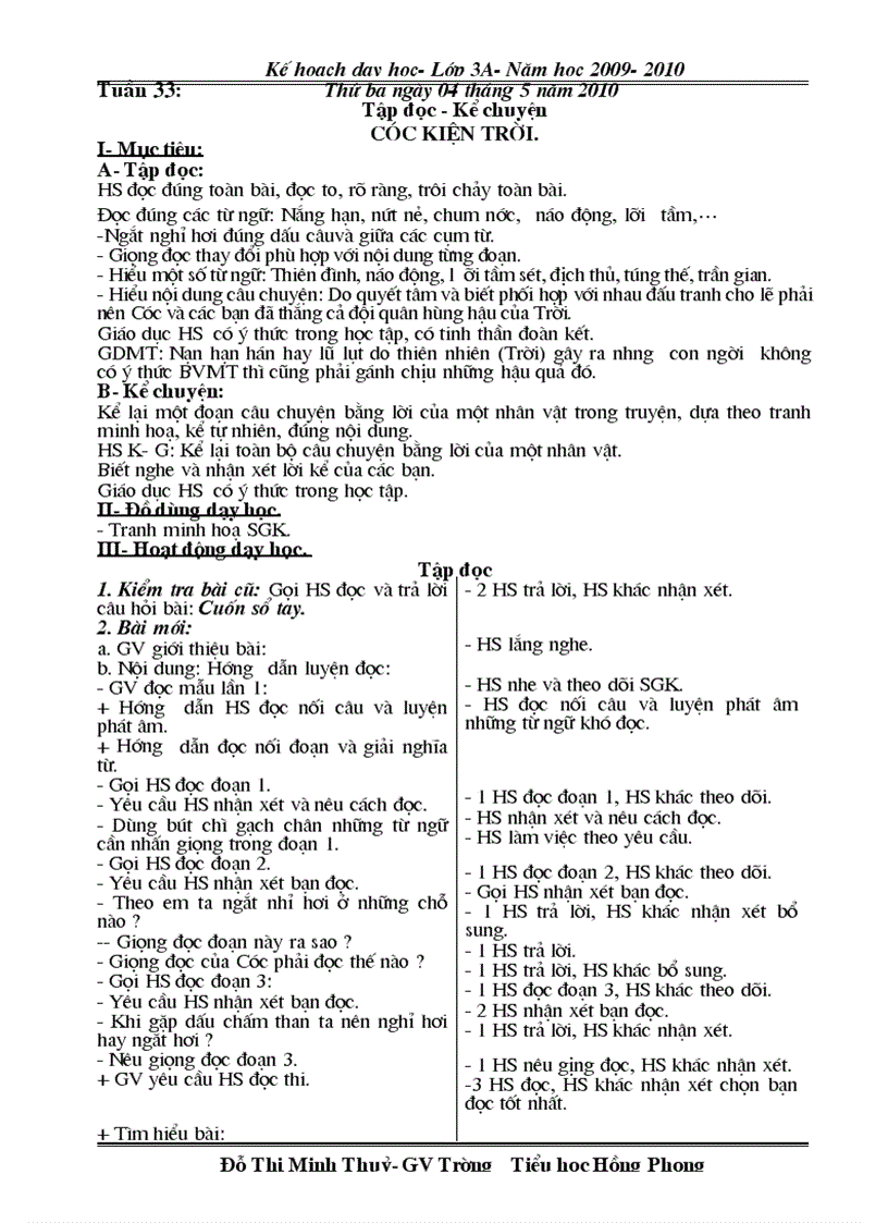 image for page Giao an lop 3 tuan 33