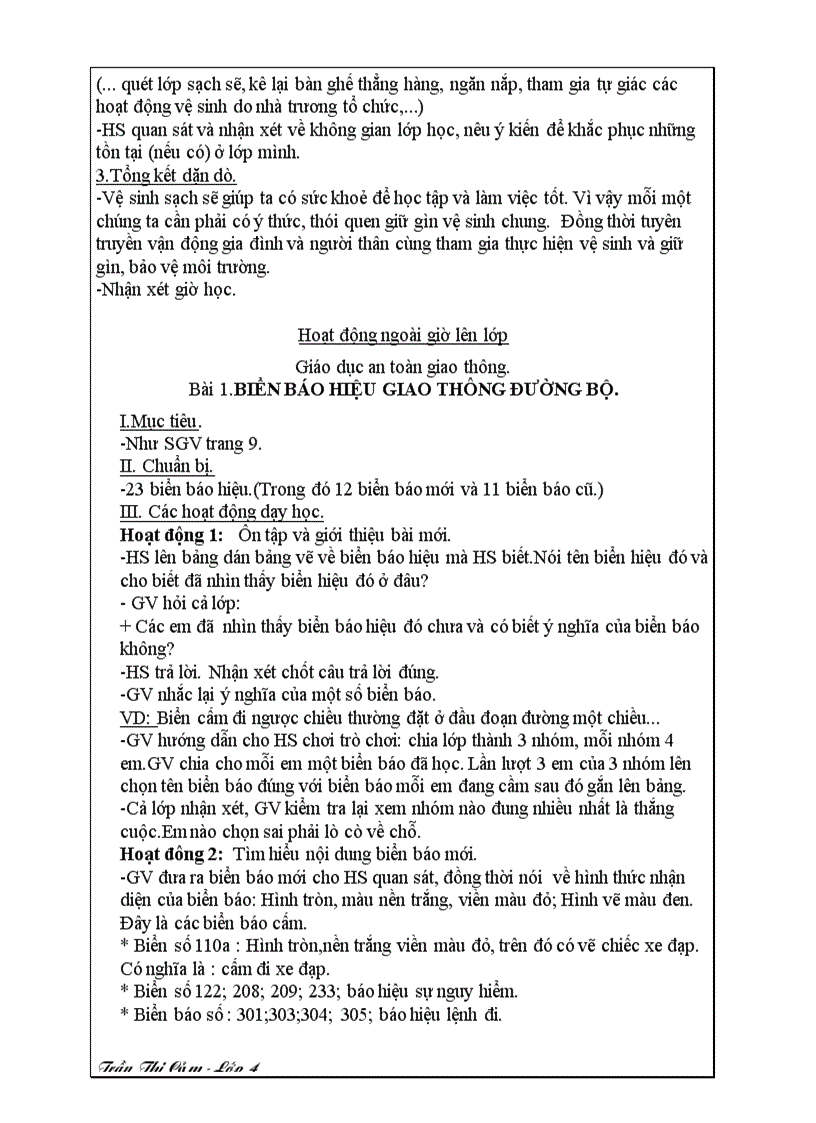 image for page Giáo án lớp 4 buổi chiều