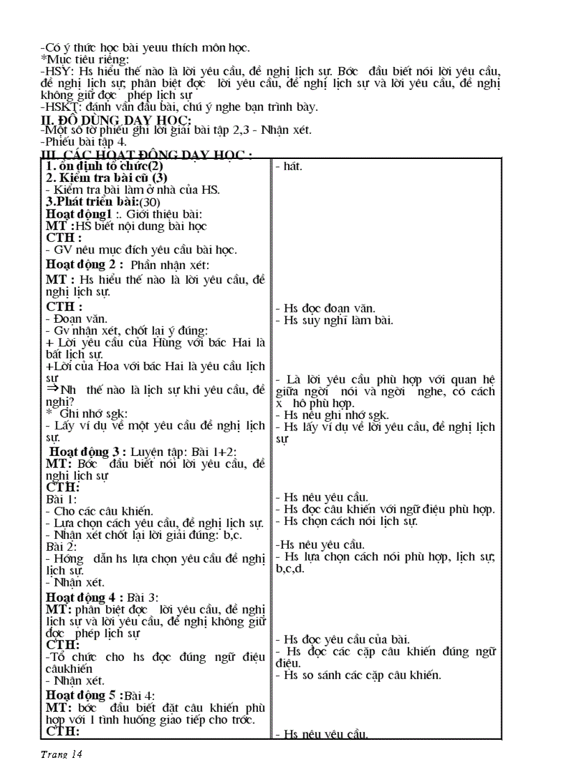 image for page Giáo án lớp 4 mới tuần 29