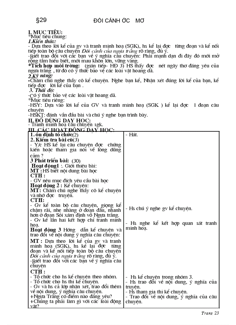 image for page Giáo án lớp 4 mới tuần 29