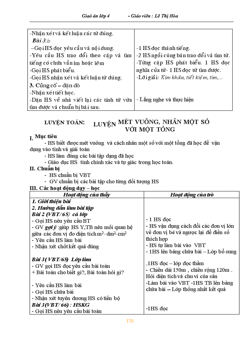 image for page Giáo án lớp 4 tuần 13 CKTKN