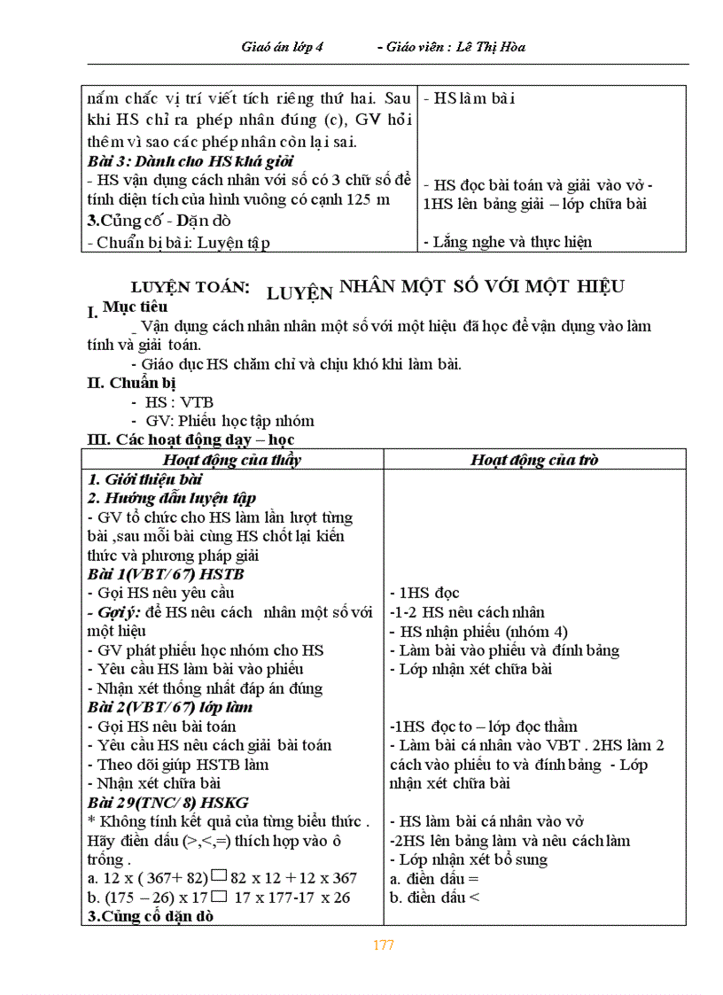 image for page Giáo án lớp 4 tuần 13 CKTKN