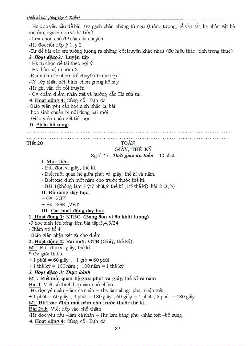 image for page Giao an lop 4 tuan 4