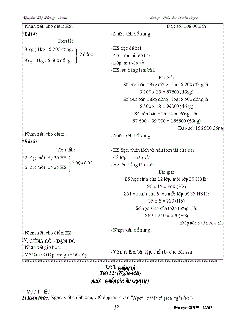 image for page Giao an lop 4 tuan12 Du cac mon chuan kien thuc theo chuong trinh moi
