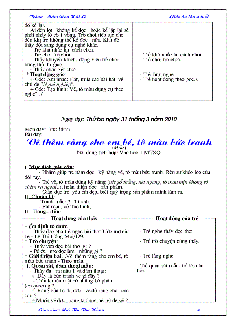 image for page Giao an lop 4 tuoi T29 chu de Nghe Nghiep