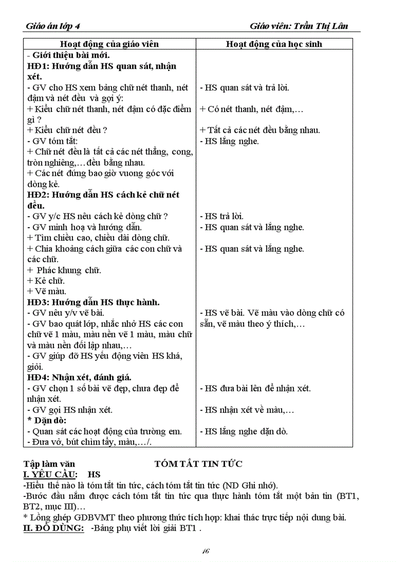 image for page Giáo án lớp 4 Tuần 24 CKTKN