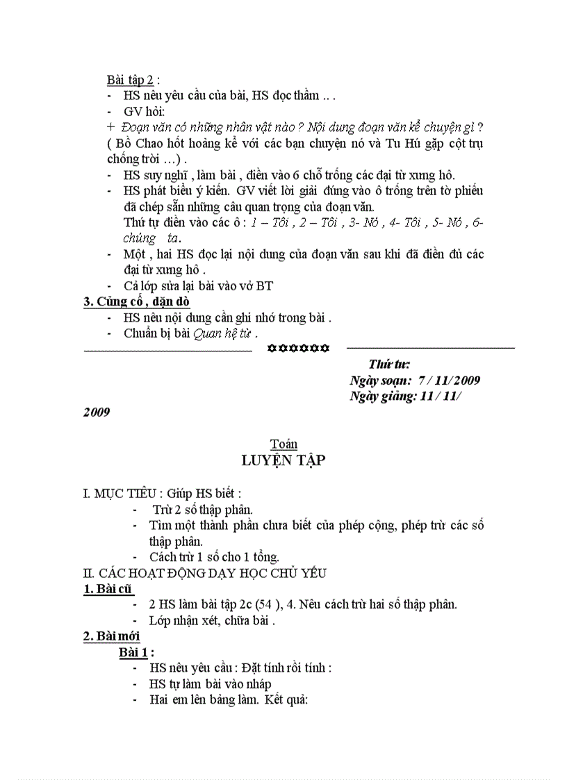 image for page Giáo án lớp 5 tuần 11 theo chuẩn