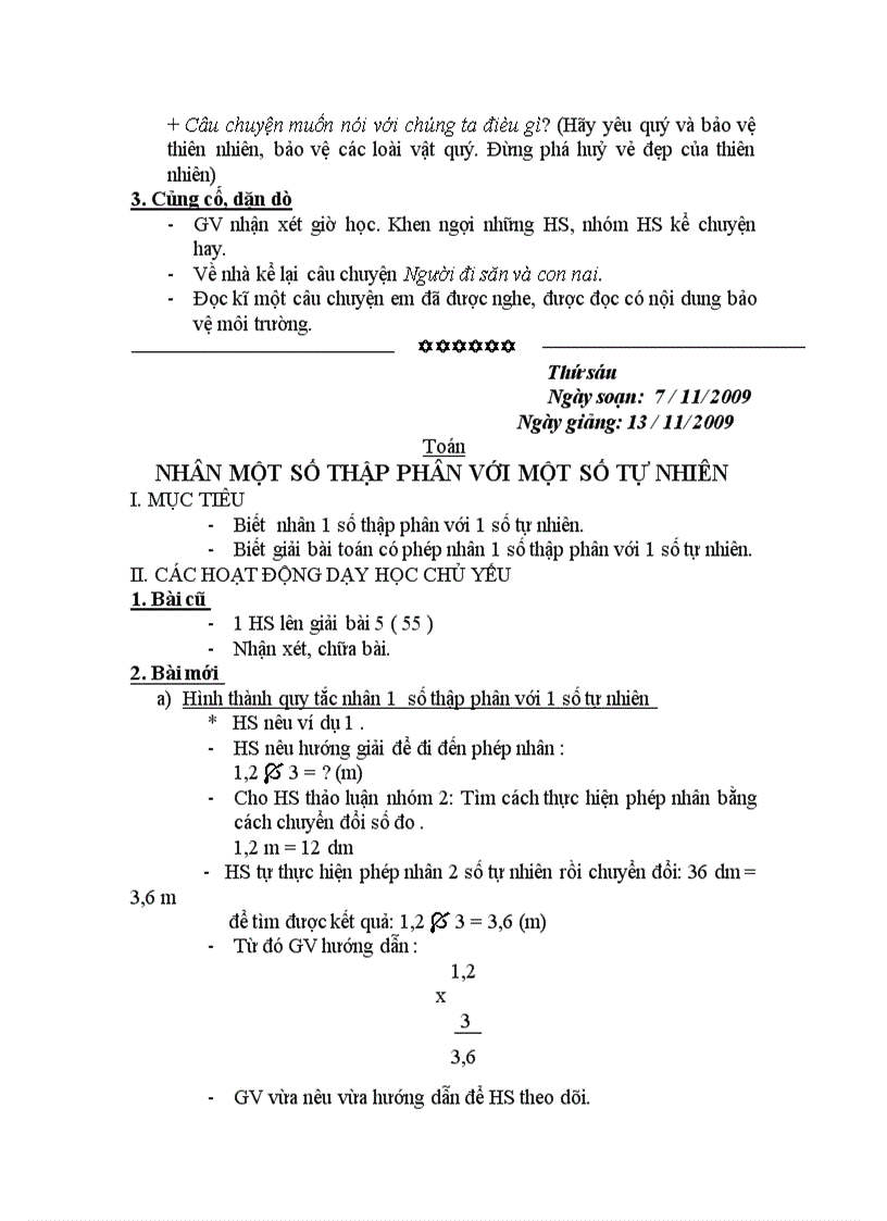 image for page Giáo án lớp 5 tuần 11 theo chuẩn