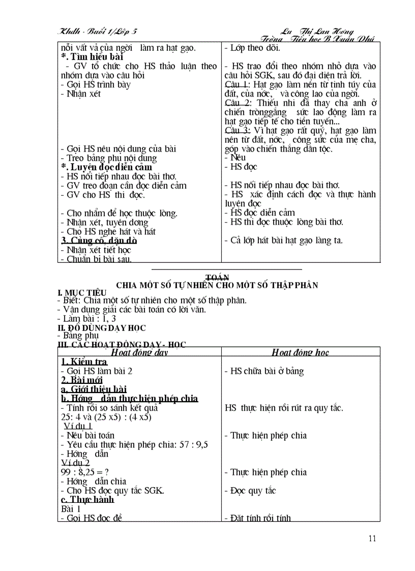 image for page Giao an lop 5 tuan 14