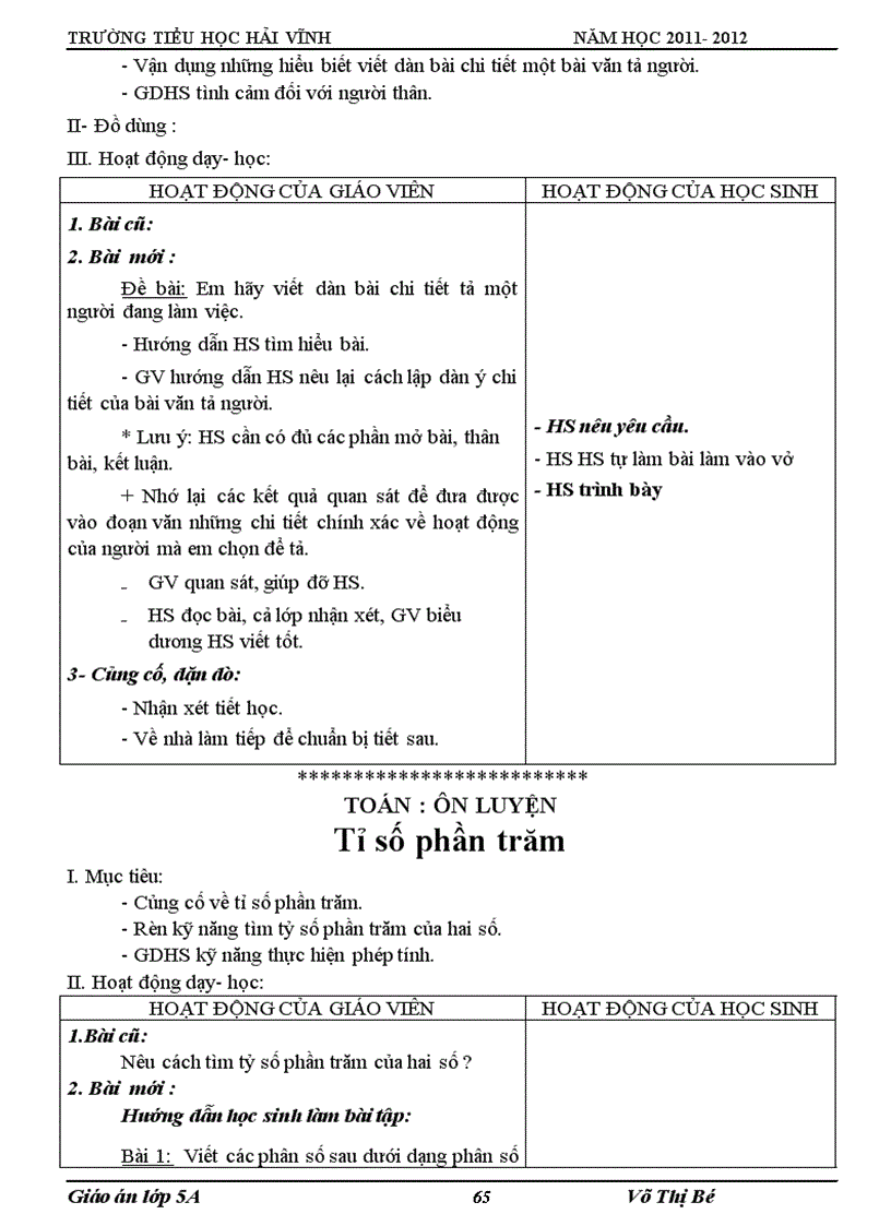 image for page Giáo án lớp 5 tuần 16 CKTKN