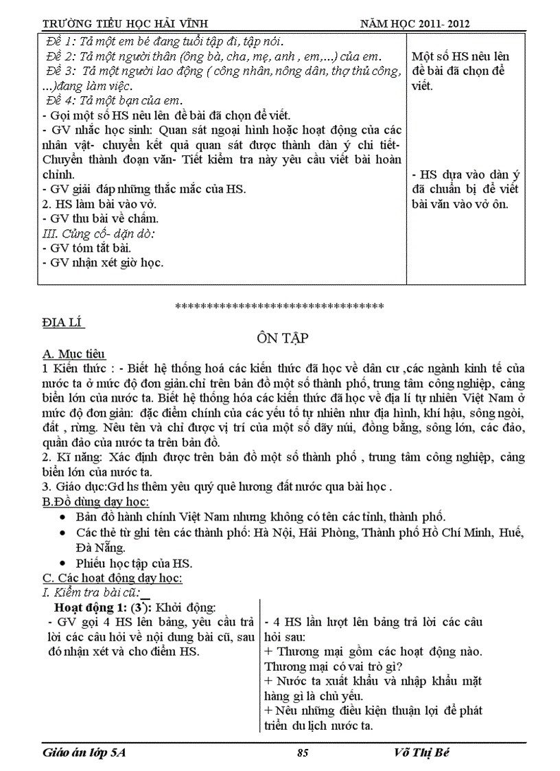 image for page Giáo án lớp 5 tuần 16 CKTKN