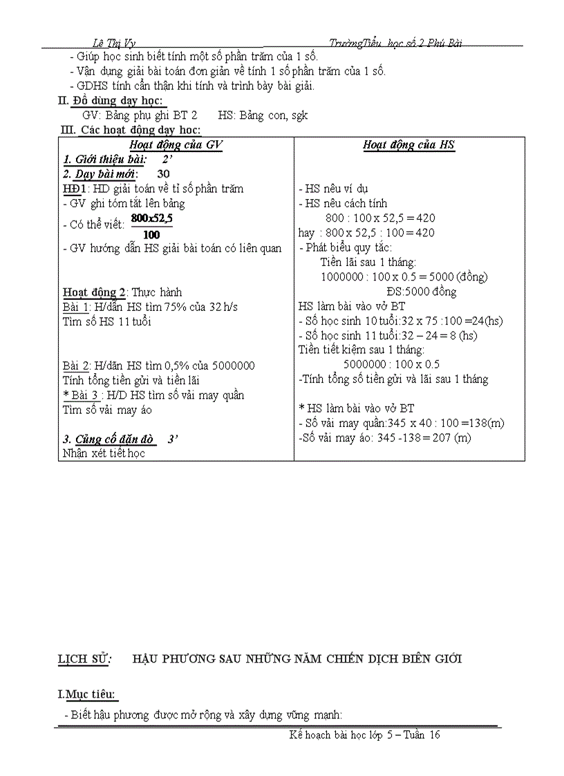 image for page Giáo án lớp 5 tuần 16