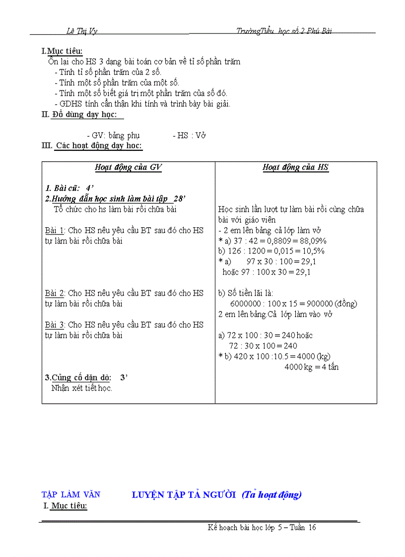 image for page Giáo án lớp 5 tuần 16