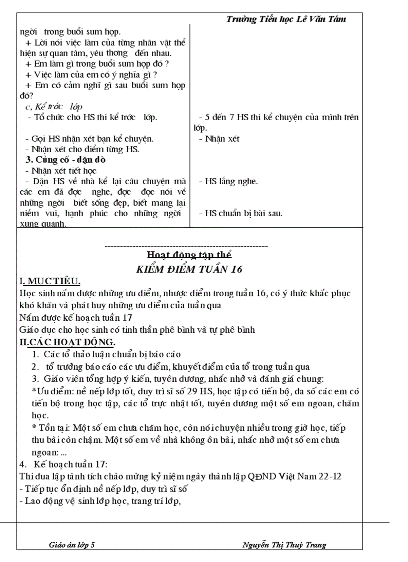 image for page Giáo án lớp 5 Tuần 16 CKTKN 1