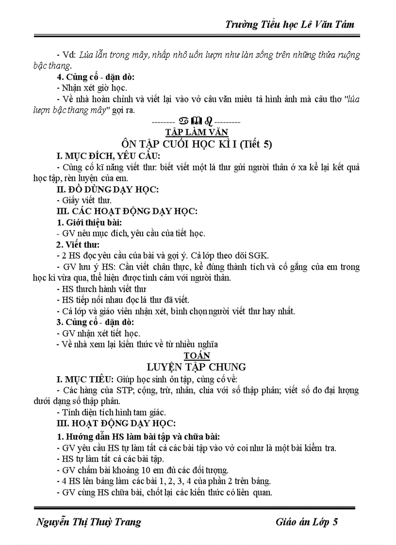 image for page Giáo án lớp 5 tuấn 18 cktkn