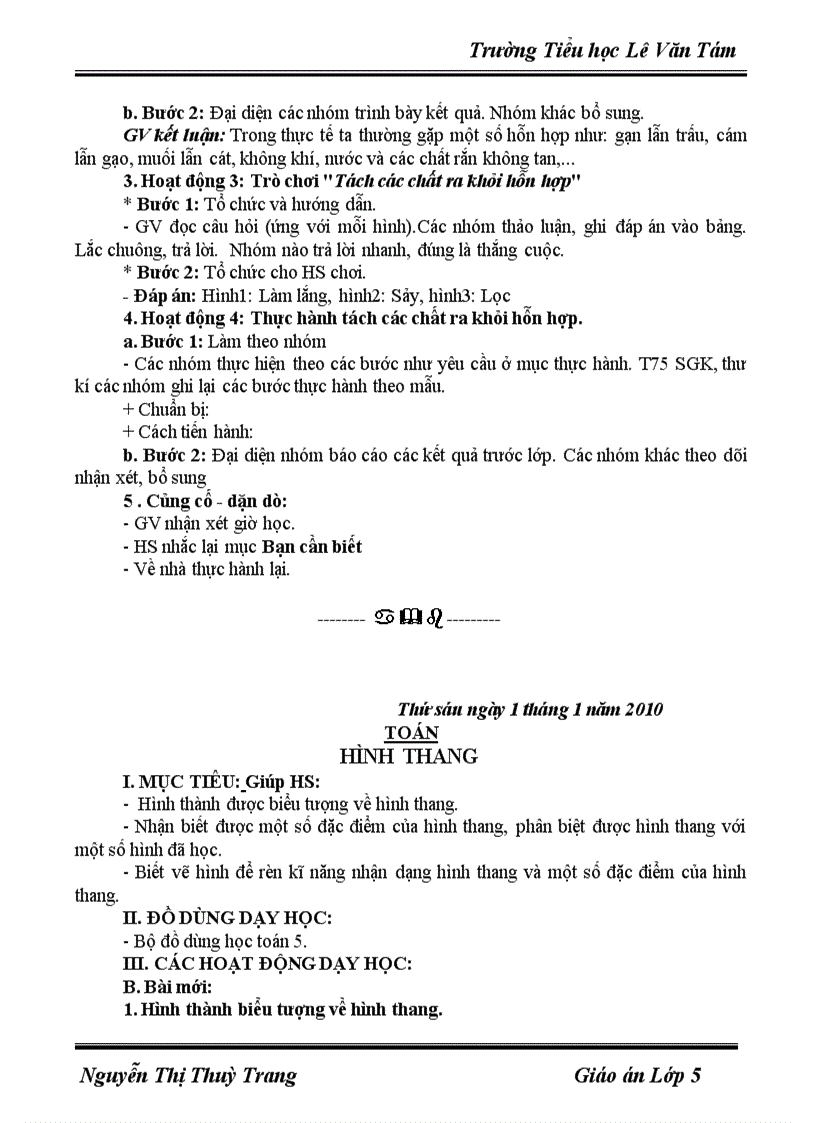 image for page Giáo án lớp 5 tuấn 18 cktkn