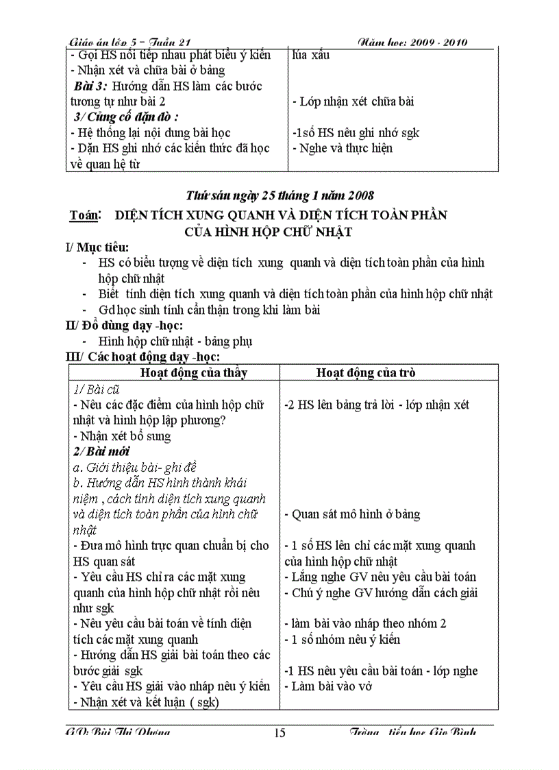 image for page Giáo án lớp 5 Tuần 21 CKTKN