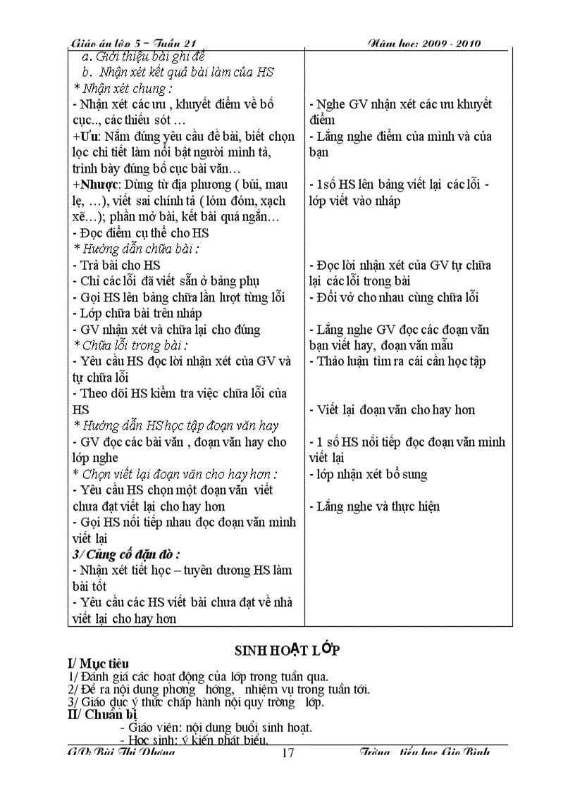 image for page Giáo án lớp 5 Tuần 21 CKTKN