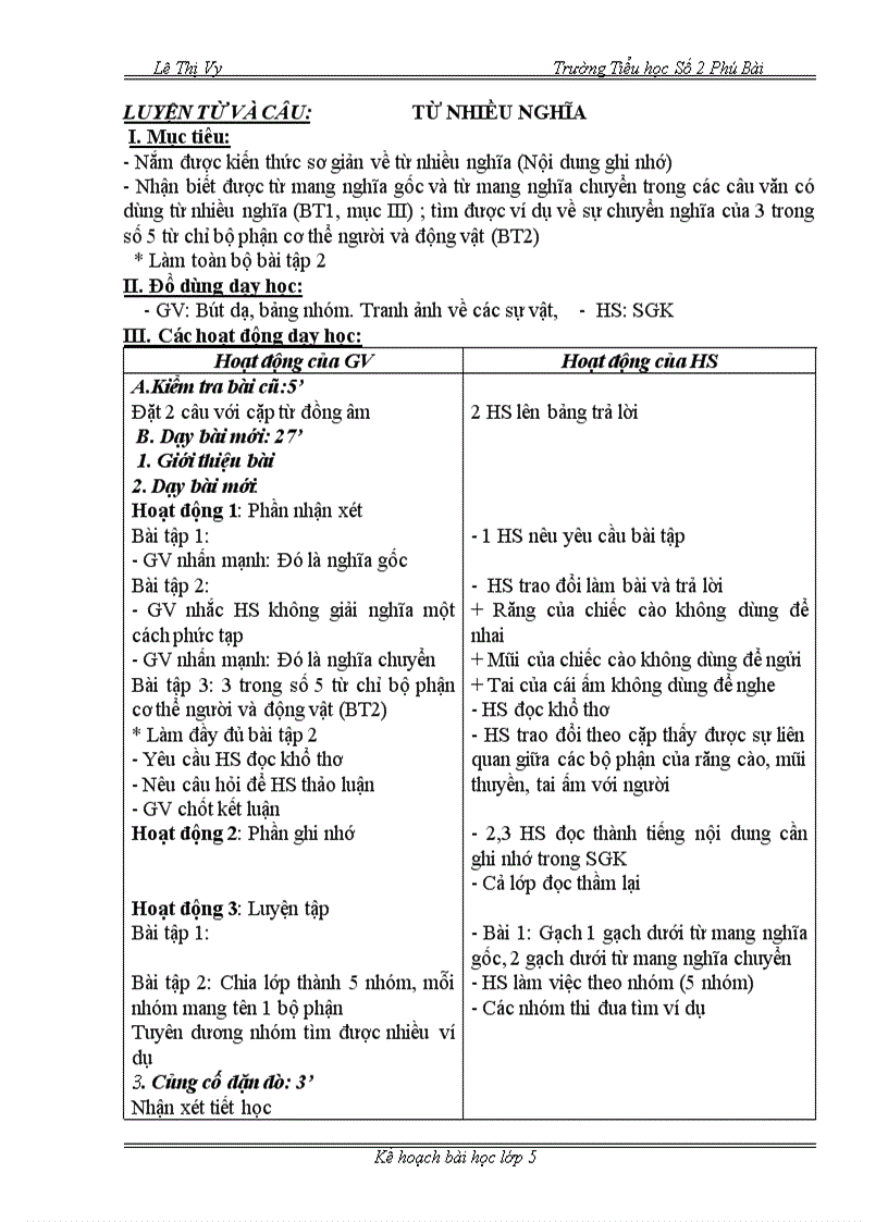 image for page Giáo án lớp 5 tuần 7