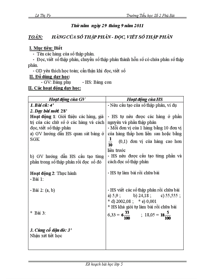 image for page Giáo án lớp 5 tuần 7