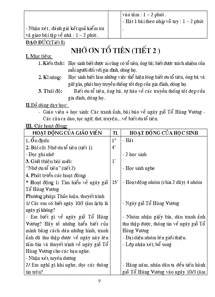 image for page Giáo án lớp 5 tuần 8 đủ các môn