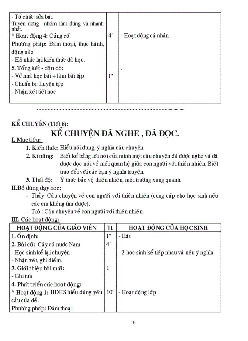 image for page Giáo án lớp 5 tuần 8 đủ các môn