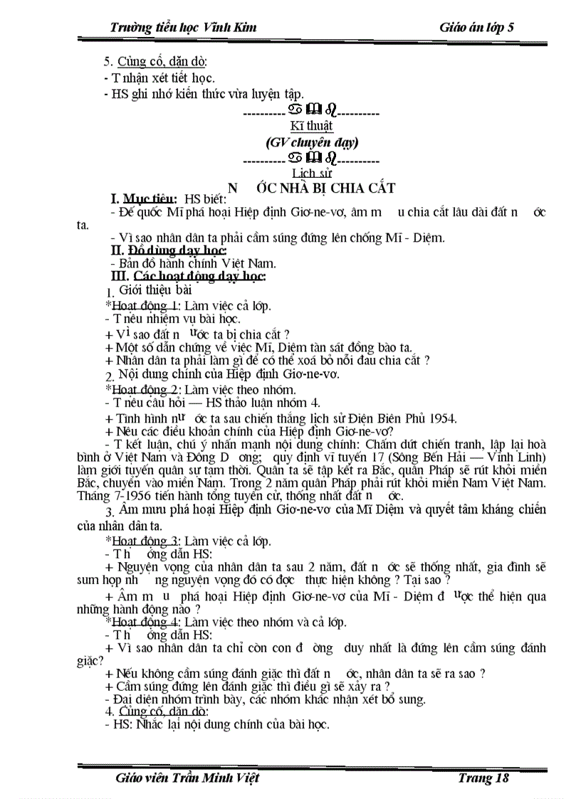 image for page Giáo án lớp 5 Tuần 21 1