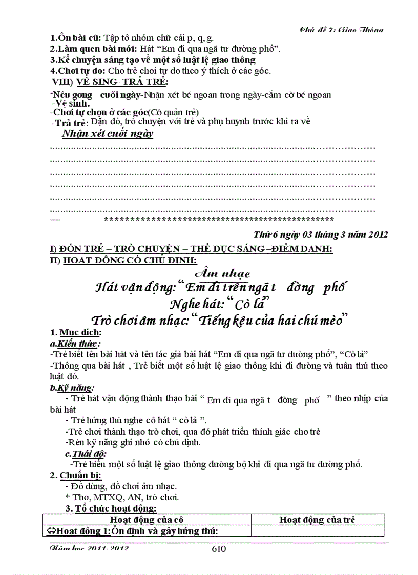 image for page Giáo an luật lệ giao thông 5 tuổi