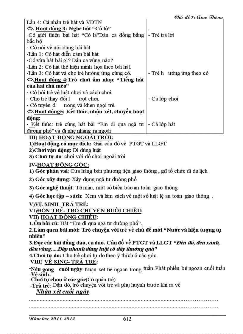 image for page Giáo an luật lệ giao thông 5 tuổi