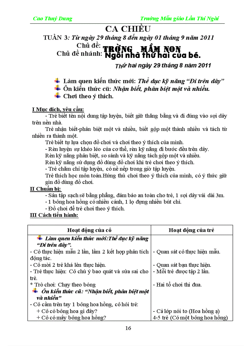 image for page Giáo án Mầm non 2